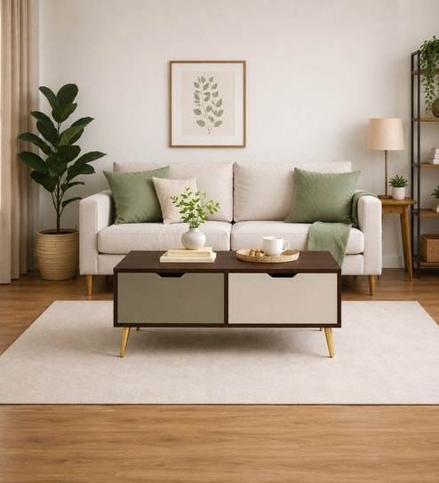 Imperial Nest Signature Collection Premium Designer Centre Table In Noce Walnut Natural Finish