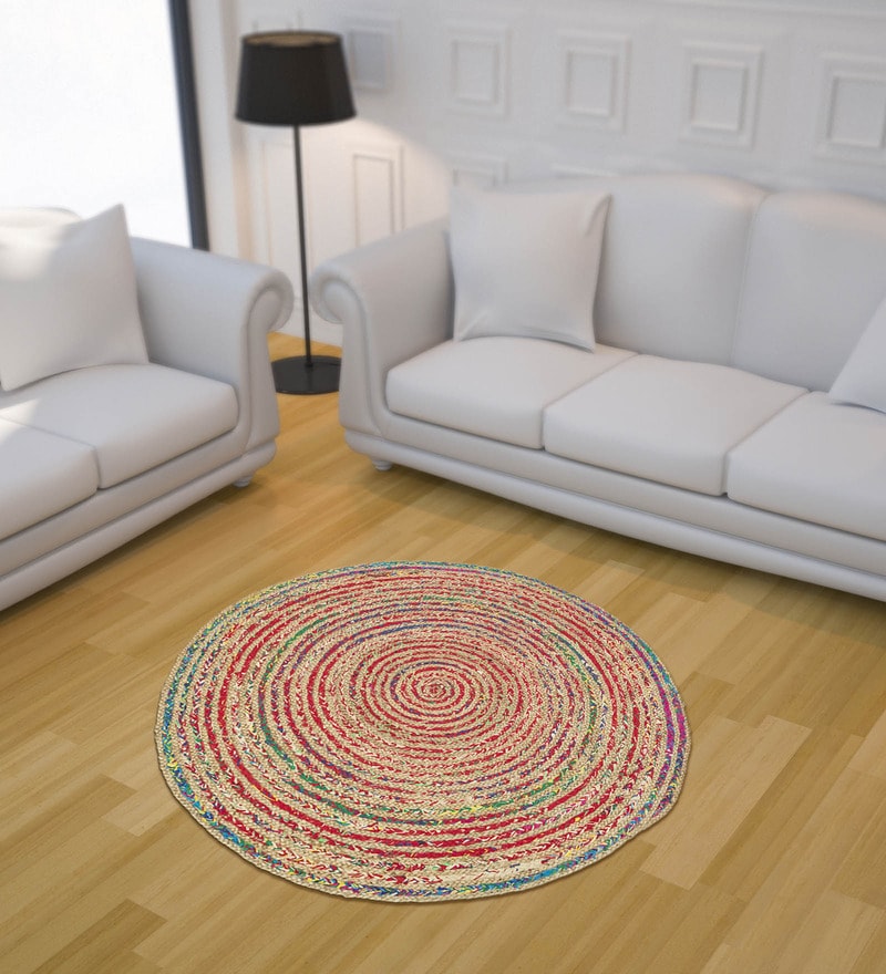 Lined Pattern Rug Rugs Floor & Rugs Home Decor Popular Rug Colourful Round Rug Living ...