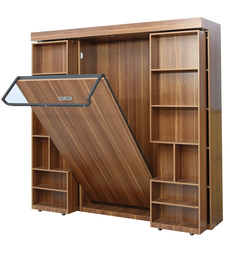 Buy SpaceSaving Impress Wall Bed with Sliding Doors in Bookshelf in