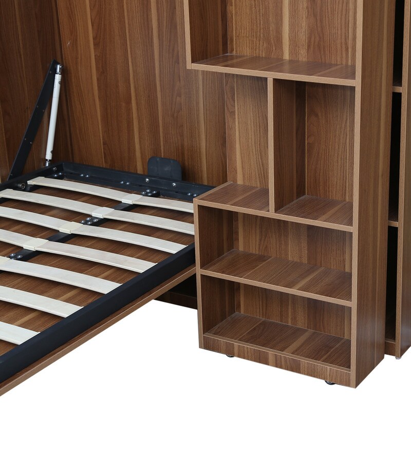 Buy SpaceSaving Impress Wall Bed with Sliding Doors in Bookshelf in