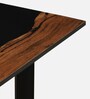 Imari Metallic 6 Seater Dining Table With Porcelain Top And Lazy Susan