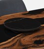 Imari Metallic 6 Seater Dining Table With Porcelain Top And Lazy Susan