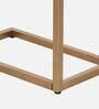 Imel Metal C-Shape End Table in Chestnut Finish
