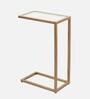 Imel Metal C-Shape End Table in Gold Metal Finish