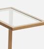 Imel Metal C-Shape End Table in Gold Metal Finish