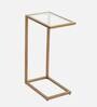 Imel Metal C-Shape End Table in Gold Metal Finish