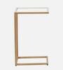 Imel Metal C-Shape End Table in Gold Metal Finish
