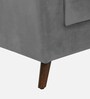 Imelda Velvet 1 Seater Sofa In Fossil Grey Colour