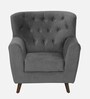 Imelda Velvet 1 Seater Sofa In Fossil Grey Colour