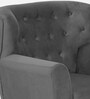 Imelda Velvet 1 Seater Sofa In Fossil Grey Colour