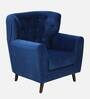 Imelda Velvet 1 Seater Sofa In Royal Blue Colour