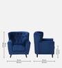 Imelda Velvet 1 Seater Sofa In Royal Blue Colour