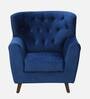 Imelda Velvet 1 Seater Sofa In Royal Blue Colour