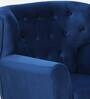 Imelda Velvet 1 Seater Sofa In Royal Blue Colour