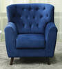 Imelda Velvet 1 Seater Sofa In Royal Blue Colour