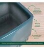 Immortal Nights Large Dark Green Square Ceramic Planter