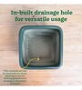 Immortal Nights Large Dark Green Square Ceramic Planter
