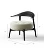 Impala Pique Fabric Accent Chair in White Colour