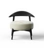 Impala Pique Fabric Accent Chair in White Colour