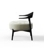 Impala Pique Fabric Accent Chair in White Colour