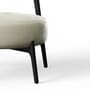Impala Pique Fabric Accent Chair in White Colour
