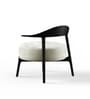 Impala Pique Fabric Accent Chair in White Colour