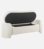 Imperia Fabric Luxe Storage Ottoman Ottoman in Ivory Colour