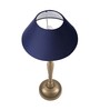 Imperial gold brushed lamp with blue shade