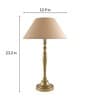 Imperial gold brushed lamp with Golden shade