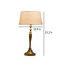 Imperial gold brushed lamp with khadi shade