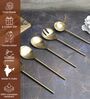 Imperial Matt Gold Stainless Steel Serving Spoons Set of Five