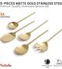 Imperial Matt Gold Stainless Steel Serving Spoons Set of Five
