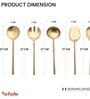 Imperial Matt Gold Stainless Steel Serving Spoons Set of Five