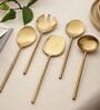 Imperial Matt Gold Stainless Steel Serving Spoons Set of Five