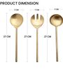 Imperial Matt Gold Stainless Steel Serving Spoons Set of Three