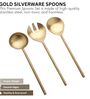 Imperial Matt Gold Stainless Steel Serving Spoons Set of Three