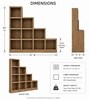 Imperial Nest Signature Collection Premium Book Shelf In Noce Walnut Natural Finish