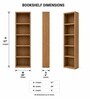 Imperial Nest Signature Collection Premium Book Shelf In Noce Walnut Natural Finish