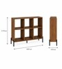Imperial Nest Signature Collection Premium Book Shelf In Noce Walnut Natural Finish