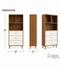 Imperial Nest Signature Collection Premium Book Shelf In Noce Walnut Natural Finish