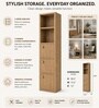 Imperial Nest Signature Collection Premium Book Shelf In Noce Walnut Natural Finish