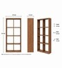 Imperial Nest Signature Collection Premium Book Shelf In Noce Walnut Natural Finish
