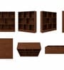 Imperial Nest Signature Collection Premium Book Shelf In Noce Walnut Natural Finish