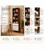 Imperial Nest Signature Collection Premium Book Shelf In Noce Walnut Natural Finish