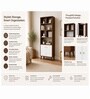 Imperial Nest Signature Collection Premium Book Shelf In Noce Walnut Natural Finish
