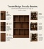 Imperial Nest Signature Collection Premium Book Shelf In Noce Walnut Natural Finish