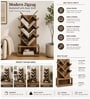 Imperial Nest Signature Collection Premium Book Shelf In Noce Walnut Natural Finish