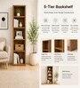 Imperial Nest Signature Collection Premium Book Shelf In Noce Walnut Natural Finish