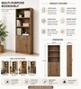 Imperial Nest Signature Collection Premium Book Shelf In Noce Walnut Natural Finish