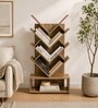 Imperial Nest Signature Collection Premium Book Shelf In Noce Walnut Natural Finish